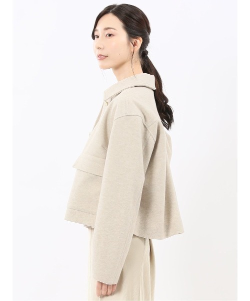 m.f.editorial(エムエフエディトリアル)の「【衿付き ボタン】タカキュー レディース 起毛 ショート ブルゾン(ブルゾン・レディース・ライトグレー/ベージュ/ネイビー・LARGE/MEDIUM)」の10枚目の写真