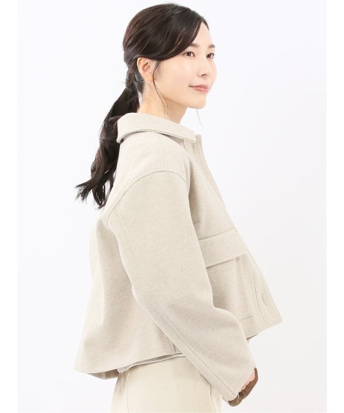 m.f.editorial(エムエフエディトリアル)の「【衿付き ボタン】タカキュー レディース 起毛 ショート ブルゾン(ブルゾン・レディース・ライトグレー/ベージュ/ネイビー・LARGE/MEDIUM)」の12枚目の写真
