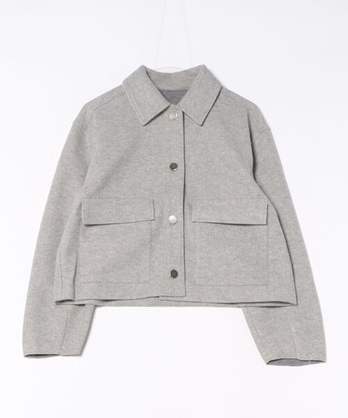 m.f.editorial(エムエフエディトリアル)の「【衿付き ボタン】タカキュー レディース 起毛 ショート ブルゾン(ブルゾン・レディース・ライトグレー/ベージュ/ネイビー・LARGE/MEDIUM)」の17枚目の写真