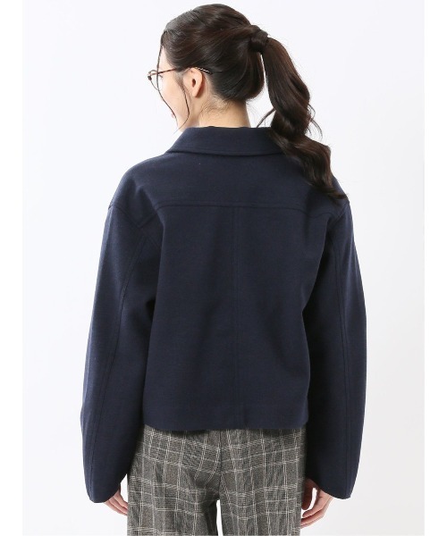 m.f.editorial(エムエフエディトリアル)の「【衿付き ボタン】タカキュー レディース 起毛 ショート ブルゾン(ブルゾン・レディース・ライトグレー/ベージュ/ネイビー・LARGE/MEDIUM)」の14枚目の写真