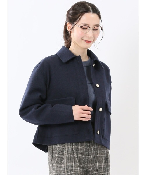 m.f.editorial(エムエフエディトリアル)の「【衿付き ボタン】タカキュー レディース 起毛 ショート ブルゾン(ブルゾン・レディース・ライトグレー/ベージュ/ネイビー・LARGE/MEDIUM)」の15枚目の写真