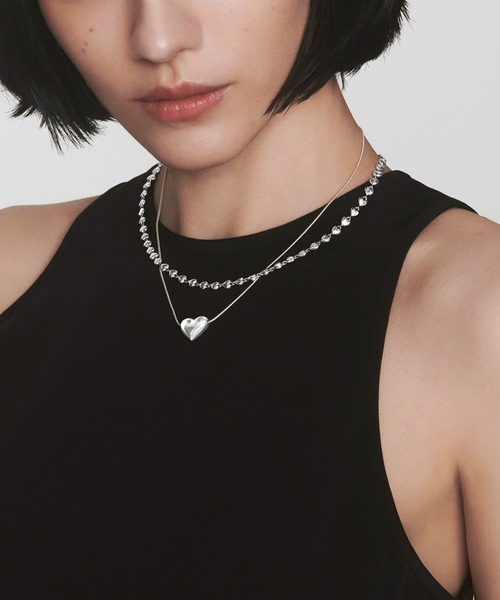 quip queint(クイップクエイント)の「【quip queint】whisper heart necklace/ウィスパー ハート ネックレス QU218(ネックレス・レディース・シルバー・FREE)」の2枚目の写真