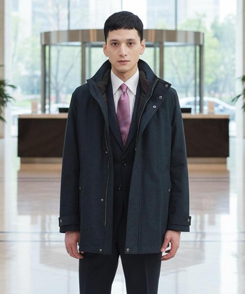 TAKEO KIKUCHI（タケオキクチ）の「【3WAY】ドビー ダウンライナー付ブルゾン（ブルゾン・メンズ・ブルー系その他/ブラック/グレー/ダークブラウン・01/04/02/03/05）」の4枚目の写真