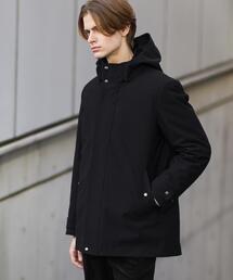 極美品✨タケオキクチ 千鳥格子 メルトン ブルゾン コーフード着脱可 3サイズ セール】 千鳥格子 ジップアップ ブルゾン （レザーブルゾン