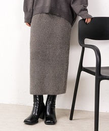 emesuelee（エメスーリー）の「フィルムラメニットタイトスカート（スカート）」