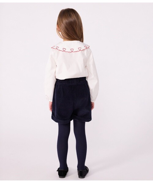 PETIT BATEAU(プチバトー)の「長袖ブラウス(シャツ/ブラウス・キッズ・ホワイト・5YEAR/4YEAR/3YEAR)」の5枚目の写真
