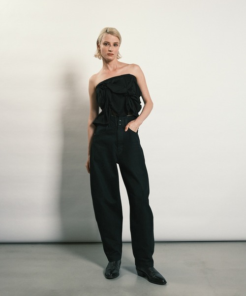 TANAKA(タナカ)の「TAPERED JEAN TROUSERS OVERDYE BLACK(デニムパンツ・メンズ・ブラック・31/30/28)」の5枚目の写真