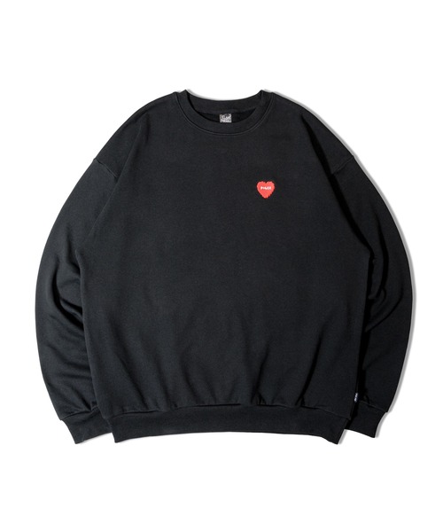 POLeR（ポーラー）の「POLER FURRY HEART CREW（スウェット・メンズ・グレー/ブラック・L/XL/M）」の2枚目の写真