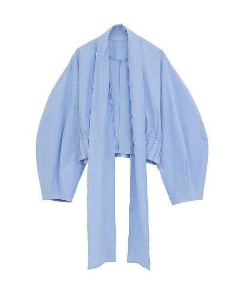 CLANE/クラネ】RIBBON ZIP SHIRTS/リボンジップシャツ/ブラウス