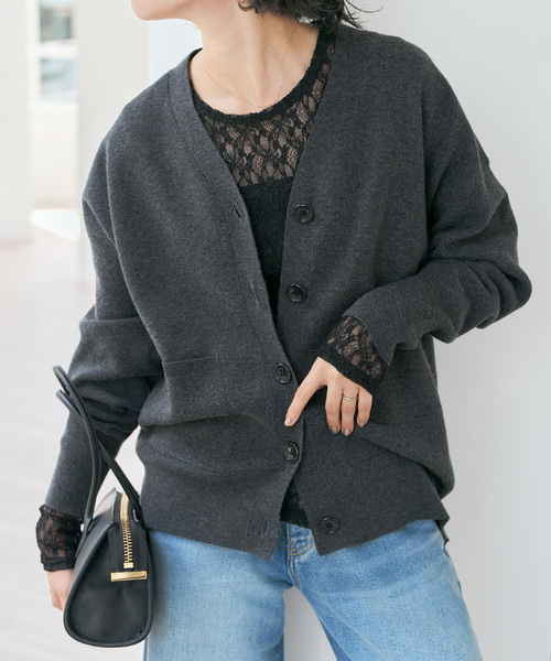 Spick & Span（スピックアンドスパン）の「《追加》ストレッチレースクルーネックプルオーバー（Tシャツ/カットソー・レディース・アイボリー/ブラック・FREE）」の7枚目の写真