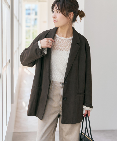 Spick & Span（スピックアンドスパン）の「《追加》ストレッチレースクルーネックプルオーバー（Tシャツ/カットソー・レディース・アイボリー/ブラック・FREE）」の18枚目の写真