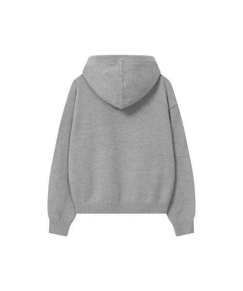 Miseki SEOUL(ミセキソウル)の「LOGO KNIT HOODIE ZIP-UP(パーカー・レディース・ブラック・OS)」の6枚目の写真