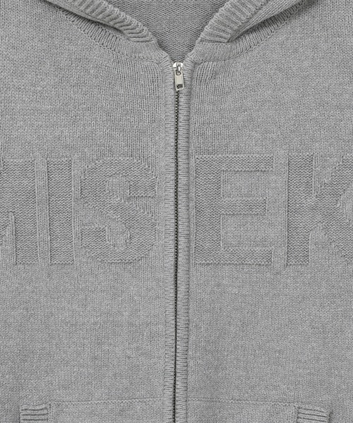 Miseki SEOUL(ミセキソウル)の「LOGO KNIT HOODIE ZIP-UP(パーカー・レディース・ブラック・OS)」の8枚目の写真