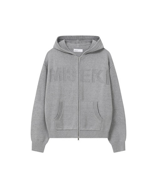 Miseki SEOUL(ミセキソウル)の「LOGO KNIT HOODIE ZIP-UP(パーカー・レディース・ブラック・OS)」の15枚目の写真