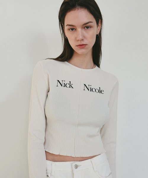 NICK&NICOLE(ニックアンドニコール)の「NICOLE SIGNATURE SLIM KNIT_CREAM(ニット/セーター・レディース・その他・FREE)」の1枚目の写真