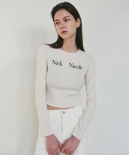 NICK&NICOLE(ニックアンドニコール)の「NICOLE SIGNATURE SLIM KNIT_CREAM(ニット/セーター・レディース・その他・FREE)」の3枚目の写真
