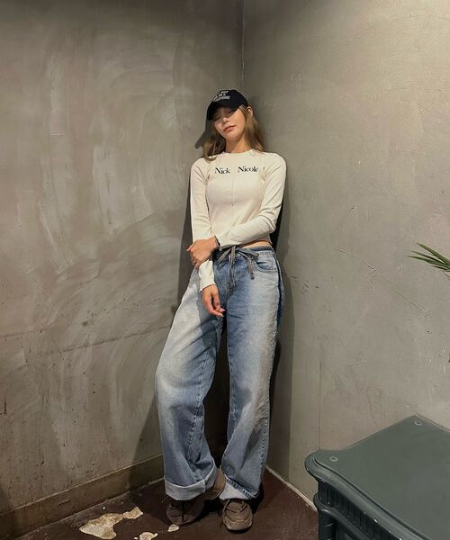NICK&NICOLE(ニックアンドニコール)の「NICOLE SIGNATURE SLIM KNIT_CREAM(ニット/セーター・レディース・その他・FREE)」の6枚目の写真