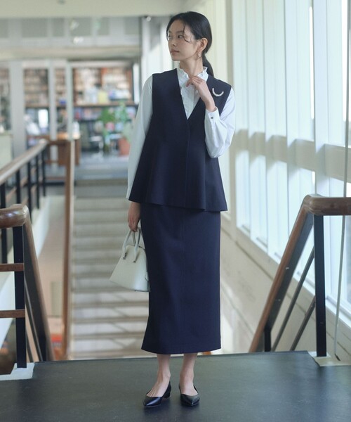 green label relaxing fleurieタイトスカート　ネイビー セール】［size SHORTあり］fleurie(フルリー) タイト スカート