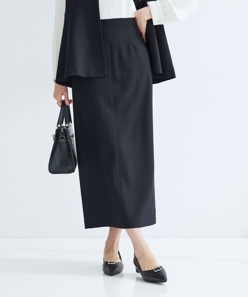 green label relaxing（グリーンレーベルリラクシング）の「［size SHORTあり］fleurie(フルリー) タイト スカート（スカート・レディース・ベージュ/ネイビー/オフホワイト/ブラック・SHORT/36/38）」の5枚目の写真