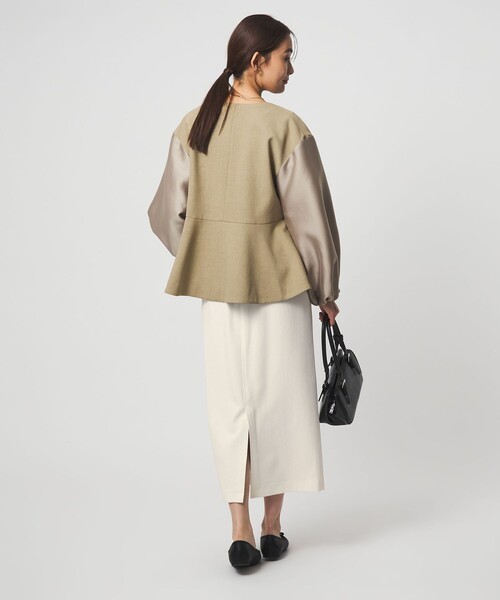 green label relaxing（グリーンレーベルリラクシング）の「［size SHORTあり］fleurie(フルリー) タイト スカート（スカート・レディース・ベージュ/ネイビー/オフホワイト/ブラック・SHORT/36/38）」の15枚目の写真