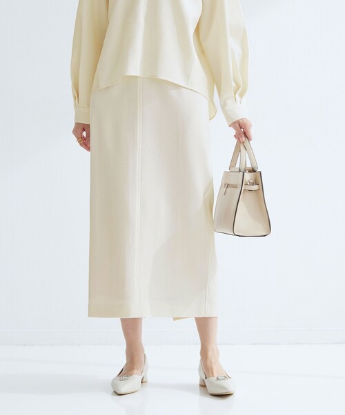 green label relaxing（グリーンレーベルリラクシング）の「［size SHORTあり］fleurie(フルリー) タイト スカート（スカート・レディース・ベージュ/ネイビー/オフホワイト/ブラック・SHORT/36/38）」の19枚目の写真