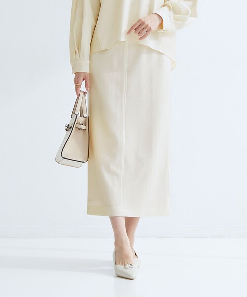 green label relaxing（グリーンレーベルリラクシング）の「［size SHORTあり］fleurie(フルリー) タイト スカート（スカート・レディース・ベージュ/ネイビー/オフホワイト/ブラック・SHORT/36/38）」の20枚目の写真