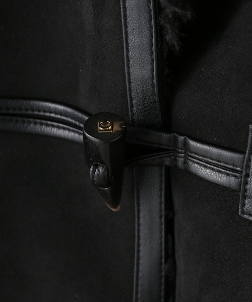 LOW CLASSIC（ロウ　クラシック）の「【LOW CLASSIC/ロウ・クラシック】REVERSIBLE DUFFLE SHORT COAT（ダッフルコート・レディース・ブラック・SMALL/MEDIUM）」の6枚目の写真