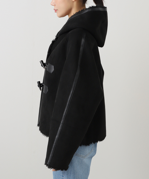 LOW CLASSIC / コート/S/ポリエステル/GRY LOW CLASSIC/ロウ・クラシック】REVERSIBLE DUFFLE SHORT COAT