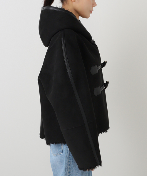 LOW CLASSIC（ロウ　クラシック）の「【LOW CLASSIC/ロウ・クラシック】REVERSIBLE DUFFLE SHORT COAT（ダッフルコート・レディース・ブラック・SMALL/MEDIUM）」の16枚目の写真