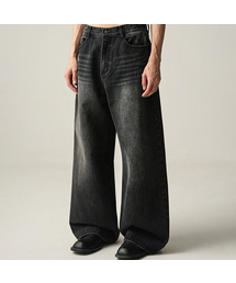 AVANDRESS（アバンドレス ）の「Snap Wide Denim Pants BLACK（デニムパンツ）」