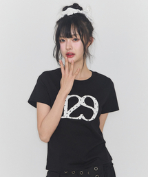 ILLIGO（イリゴ）の「129 ロゴパッチTシャツ ブラックドット（Tシャツ/カットソー）」