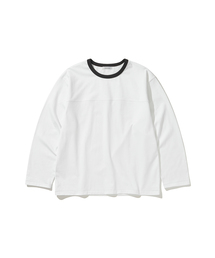 HISHANDER（ヒズハンダー）の「RINGER LONG SLEEVE T-SHIRTS WHITE/D.GREY（Tシャツ/カットソー）」