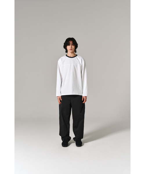 HISHANDER(ヒズハンダー)の「RINGER LONG SLEEVE T-SHIRTS WHITE/D.GREY(Tシャツ/カットソー・メンズ・その他・1/2/3)」の5枚目の写真