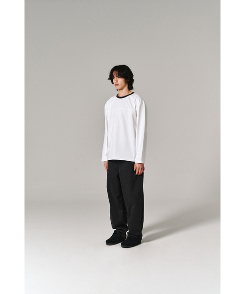 HISHANDER(ヒズハンダー)の「RINGER LONG SLEEVE T-SHIRTS WHITE/D.GREY(Tシャツ/カットソー・メンズ・その他・1/2/3)」の6枚目の写真
