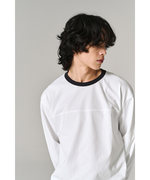 HISHANDER(ヒズハンダー)の「RINGER LONG SLEEVE T-SHIRTS WHITE/D.GREY(Tシャツ/カットソー・メンズ・その他・1/2/3)」の9枚目の写真