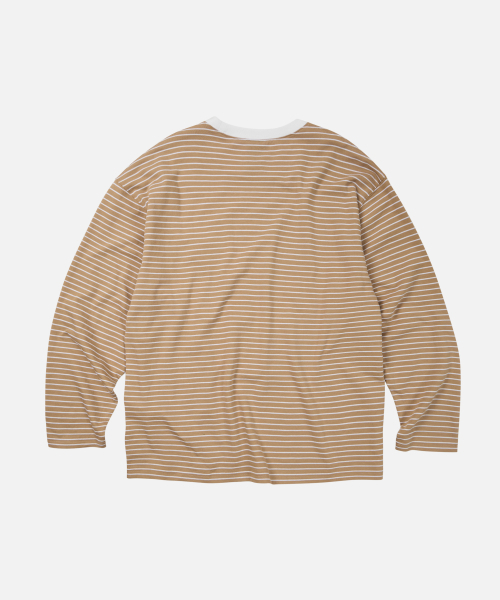 FRIZMWORKS(フリズムワークス)の「STRIPE OVERSIZED RELAX TEE 003 _ BEIGE(Tシャツ/カットソー・メンズ・その他・SMALL/MEDIUM/LARGE/X-LARGE)」の3枚目の写真