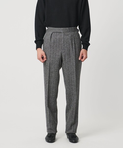 UNITED ARROWS（ユナイテッドアローズ）の「ヘリンボーンツイード 1プリーツ スラックス（スラックス・メンズ・グレー系・46/48/50/44）」の4枚目の写真