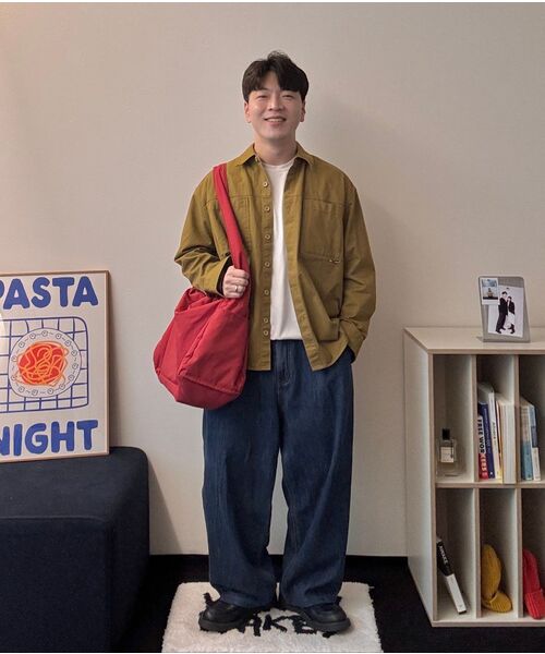 MUSINSA STANDARD（ムシンサスタンダード）の「リネンライクセミバルーンデニムパンツ[ミディアムインディゴ]（デニムパンツ・メンズ・その他・31/33/26/27/28/29/38/36/34/32/30）」の9枚目の写真