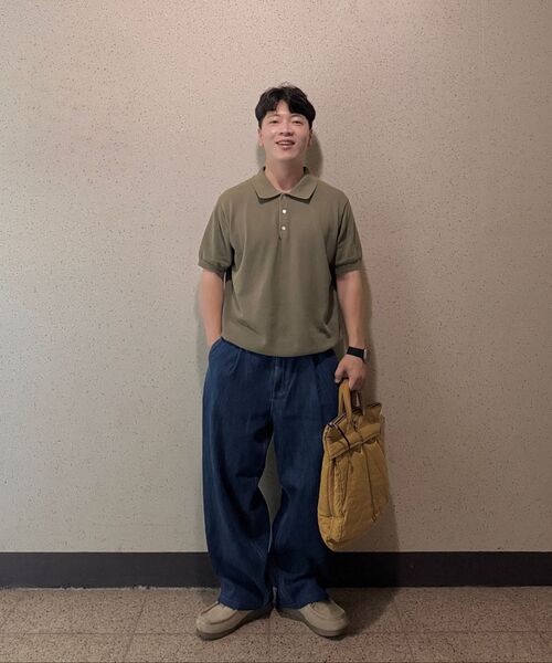 MUSINSA STANDARD（ムシンサスタンダード）の「リネンライクセミバルーンデニムパンツ[ミディアムインディゴ]（デニムパンツ・メンズ・その他・31/33/26/27/28/29/38/36/34/32/30）」の12枚目の写真