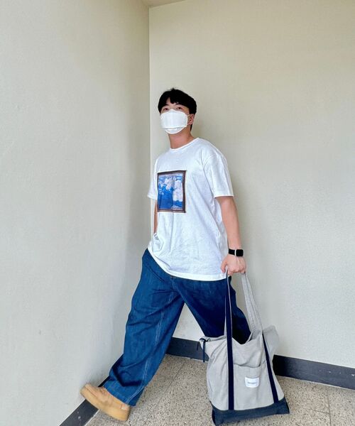 MUSINSA STANDARD（ムシンサスタンダード）の「リネンライクセミバルーンデニムパンツ[ミディアムインディゴ]（デニムパンツ・メンズ・その他・31/33/26/27/28/29/38/36/34/32/30）」の14枚目の写真