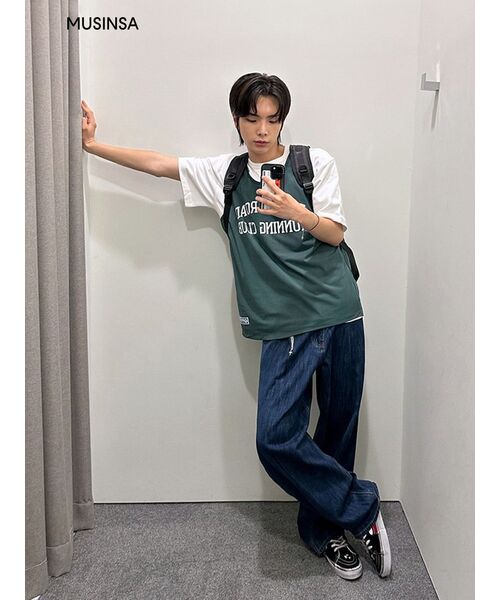 MUSINSA STANDARD（ムシンサスタンダード）の「リネンライクセミバルーンデニムパンツ[ミディアムインディゴ]（デニムパンツ・メンズ・その他・31/33/26/27/28/29/38/36/34/32/30）」の17枚目の写真