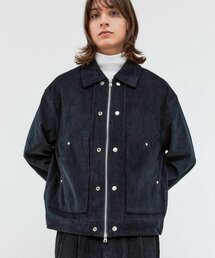 TRIP LE SENS（トリップ ル センス）の「ウォッシュドコーデュロイダブルスナップジャケット_ウォッシュドブラック（その他アウター）」