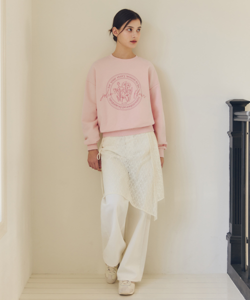 ZEROSTREET（ゼロストリート）の「[2カラー] アーモンドワイドデニムパンツ（その他パンツ・レディース・Cream/ホワイト・MEDIUM/SMALL/LARGE）」の4枚目の写真