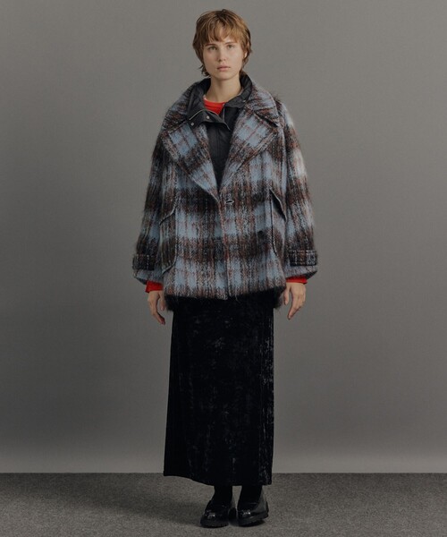 PUBLIC TOKYO(パブリックトウキョウ)の「【完売間近】ワイドラペルチェックコート(ステンカラーコート・レディース・マルチ・1/2)」の12枚目の写真