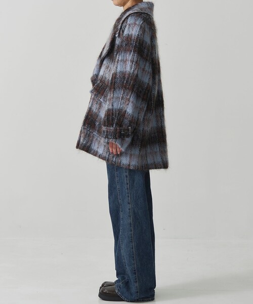PUBLIC TOKYO(パブリックトウキョウ)の「【完売間近】ワイドラペルチェックコート(ステンカラーコート・レディース・マルチ・1/2)」の15枚目の写真