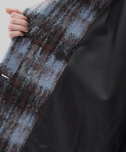 PUBLIC TOKYO(パブリックトウキョウ)の「【完売間近】ワイドラペルチェックコート(ステンカラーコート・レディース・マルチ・1/2)」の10枚目の写真