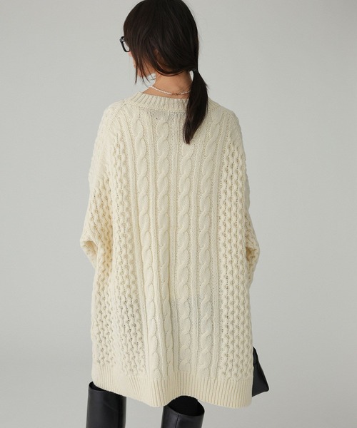 BABYLONE(バビロン)の「ネオケーブルミニワンピース(ワンピース・レディース・オフホワイト/グレー・フリー)」の9枚目の写真