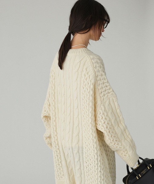 BABYLONE(バビロン)の「ネオケーブルミニワンピース(ワンピース・レディース・オフホワイト/グレー・フリー)」の10枚目の写真