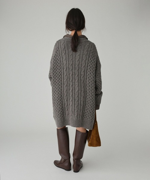 BABYLONE(バビロン)の「ネオケーブルミニワンピース(ワンピース・レディース・オフホワイト/グレー・フリー)」の14枚目の写真