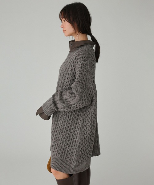 BABYLONE(バビロン)の「ネオケーブルミニワンピース(ワンピース・レディース・オフホワイト/グレー・フリー)」の17枚目の写真